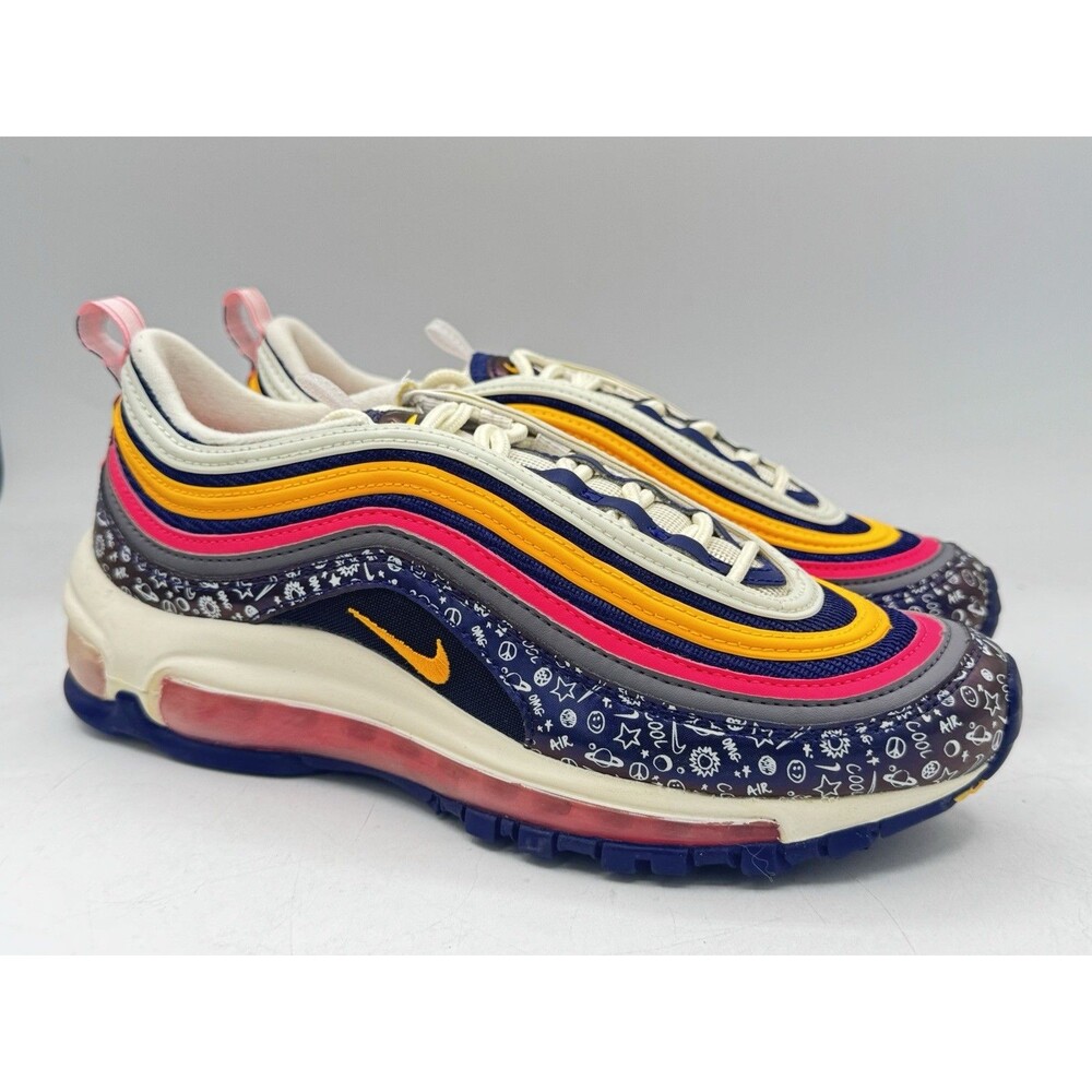 Nike Air Max 97 GS Regency Purple Laser Orange CI9929-500 Youth Size 5Y